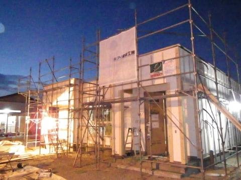 コンパクトハウス６次モデル工事　順調に進行中