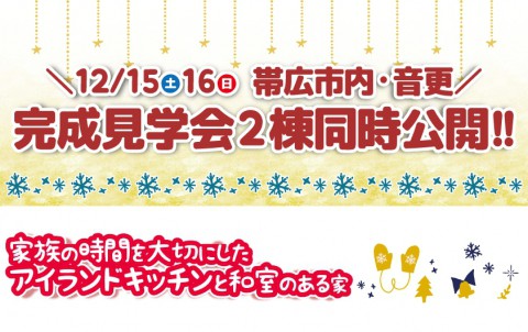 2棟同時公開!!~アイランドキッチンと和室のある家~