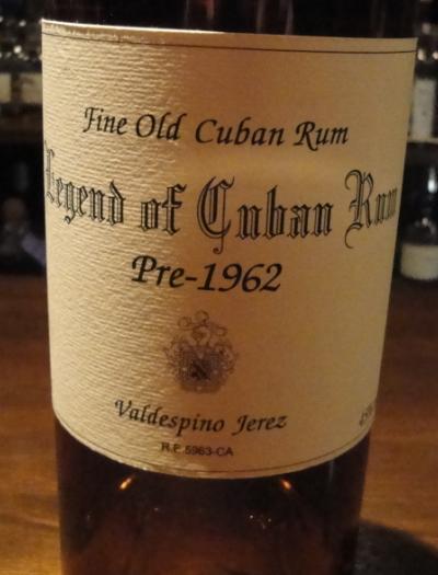 LEGEND OF CUBAN RUM PRE 1962
