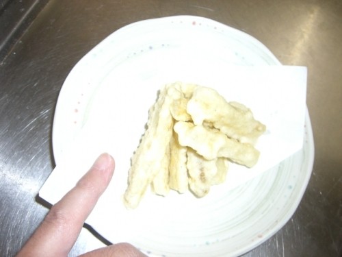 小山さんの　「太ごぼう天そば」