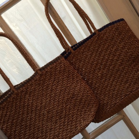 アバカの籠バッグ、粋更。