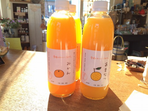 みかんジュースと甘夏ジュース!