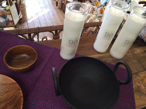 インドの鉄のお鍋と90hrキャンドル