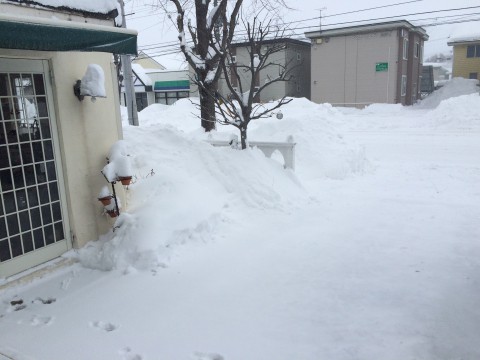 雪かき完了、営業しています!