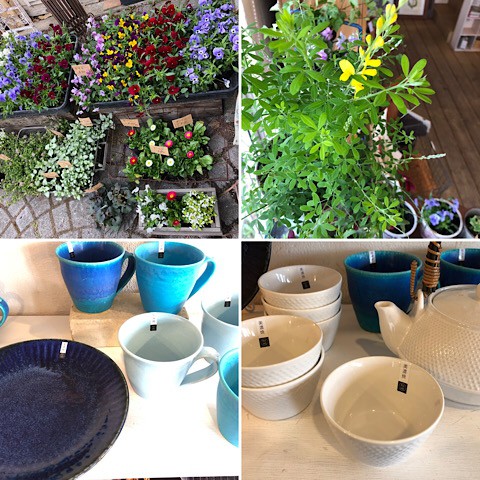 お花と陶器
