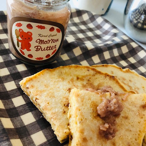マロンバターでパンケーキ
