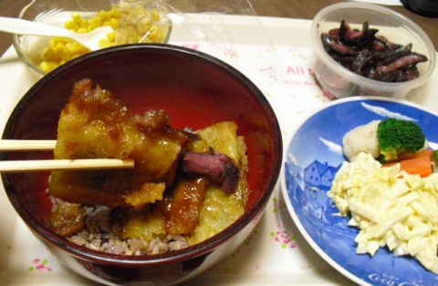 穴子天で・・丼