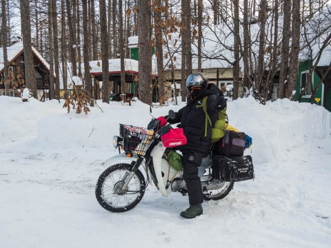 冬のバイクツーリングのお客さんは初めてです。