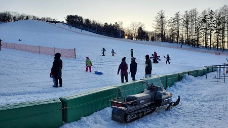 明野ケ丘スキー場、2022年12月29日現在のゲレンデ状況