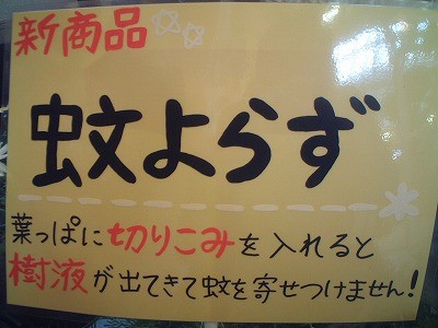 蚊よらず！