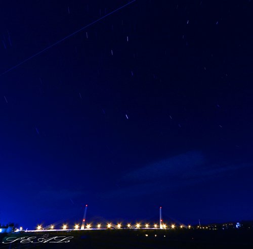 今夜の星空綴り 十勝大橋とISS 12/12