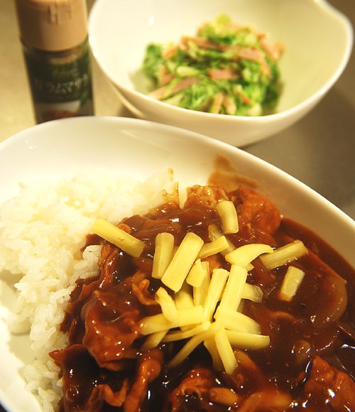 カレーライス、玉葱とチーズ & SL