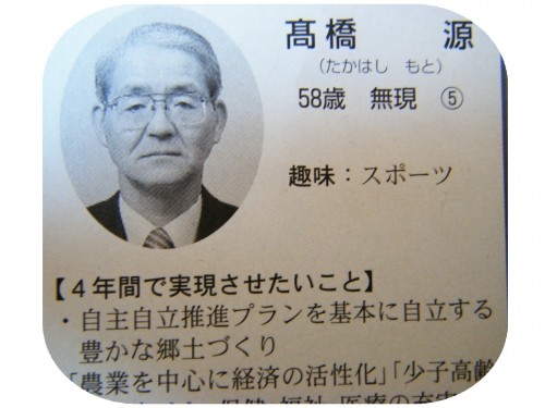 芽室町 議員さん 高橋氏からアンケートお答え頂きました