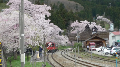 櫻の湯野上温泉駅