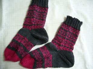 初めて～の手編み靴下と動物園