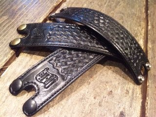 Alfonso Of Hollywood Leather Basket Weave Leather Bangle!!