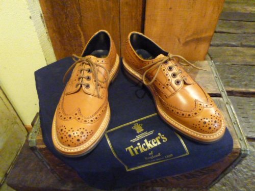 Tricker's/(7292)短靴 ACORN ANTIQUE/NAVYBLUE ANILINE CALF