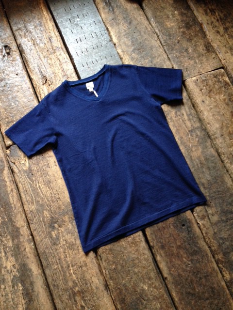 FULLCOUNT INDIGO V NECK TEE