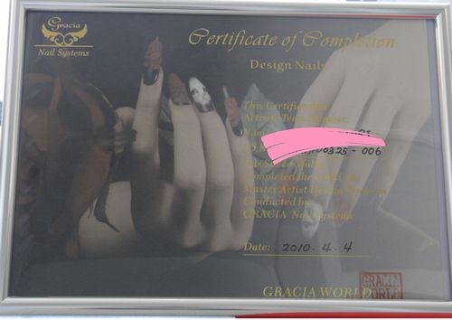 ＧＲＡＣＩＡ　Ｍａｓｔｅｒ　Ｓｔｙｌｉｓｔのディプロマが来ました！！