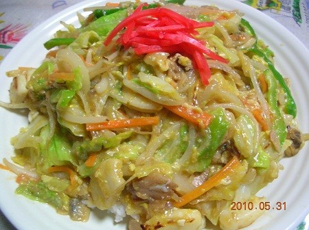 今夜は中華ちらし風・・