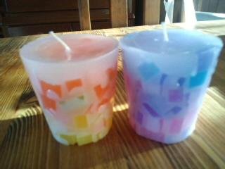 「りずむdeハンド」モザイクキャンドル作り♪