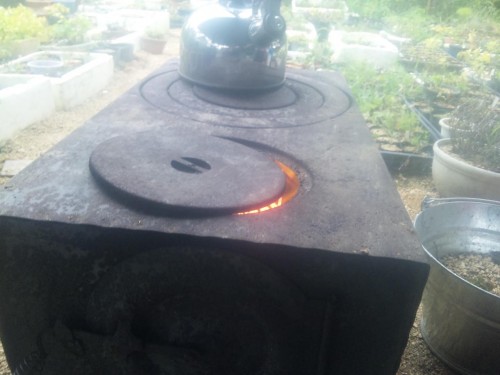 ストーブ焚いちゃった(^_^;)