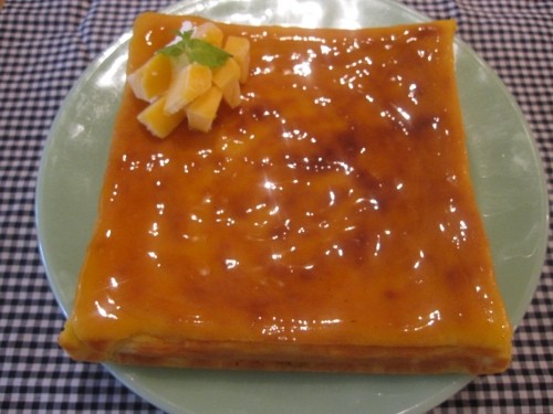 マンゴーのチーズケーキ