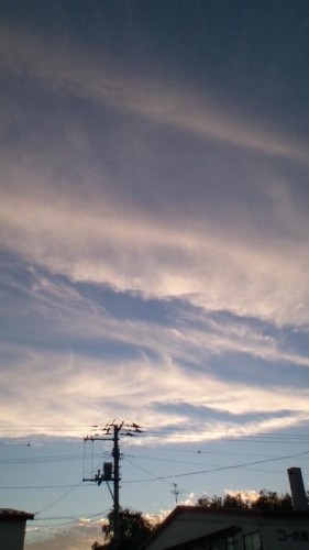 昨日の夕焼け空…in鉄矢家