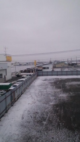 うっすら雪景色…in鉄矢家（北見）
