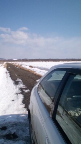 豊頃、隠れ家、雪解け！…in鉄矢家