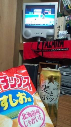 ビール、ポテチ、プロ野球！…in鉄矢家