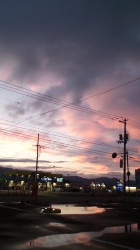 雨雲のち、夕焼け空!…in鉄矢家
