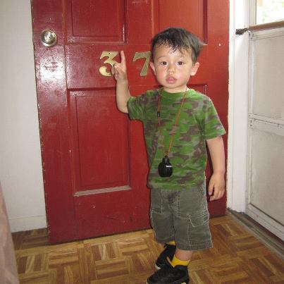 孫の写真で元気回復！