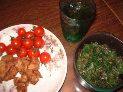 モロヘイヤ、今から食べますよ～！