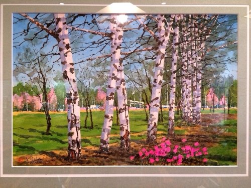 本日より水彩風景画展♪