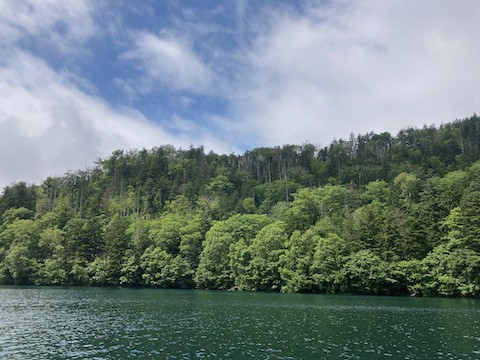 然別湖にて　カヌー!