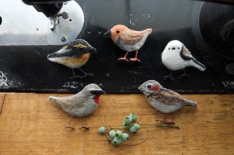 野鳥たちのブローチ・ちっちゃドリver.