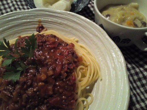 つぶつぶな晩ごはん