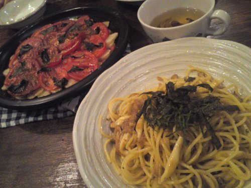 つぶつぶ和風パスタ☆(*´∇`*)