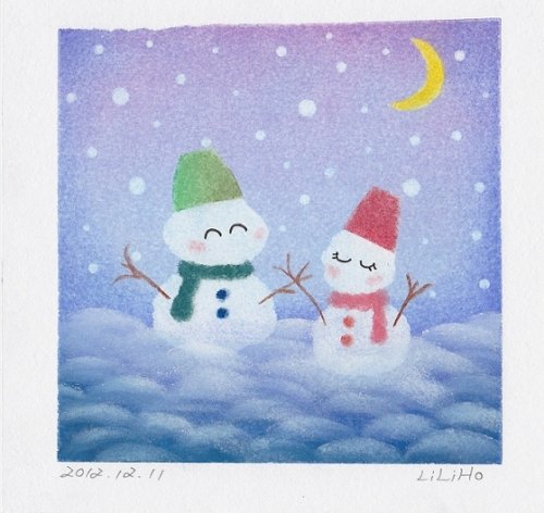 また、雪だるまさん♪