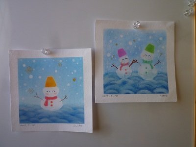 パステル和アート、今日のレッスン♪