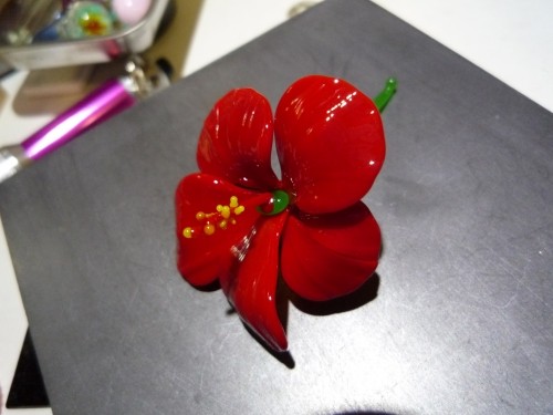 ガラスの花　ハイビスカス