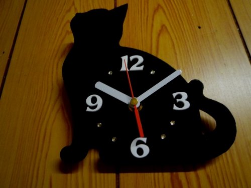 黒猫　時計