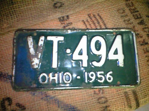 ★[神レア!]オハイオ州ナンバープレート☆１９５６年！★