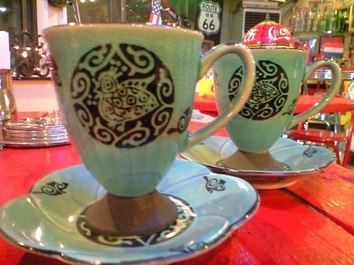 ★[入荷!]陶器コーヒーカップ２セット★