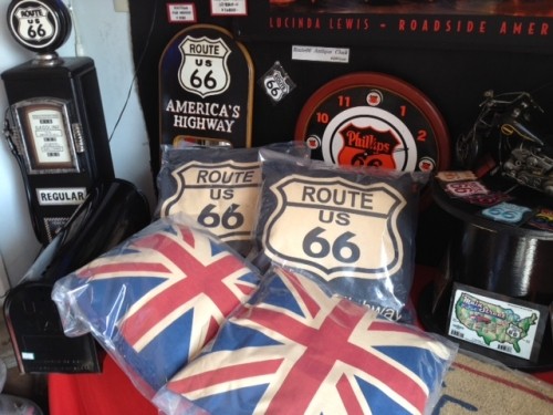 ♪ルート６６　イギリス国旗柄 クッション♪゛