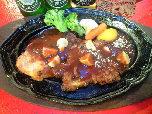 ♪[鉄板MENU!!]　ポークチャップセット♪