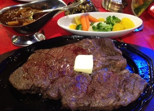 ♪[鉄板メニュー!]ジャンボビフテキセット♪