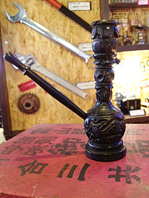 ♪入荷！昭和レトロ！ 木製 水パイプ♪