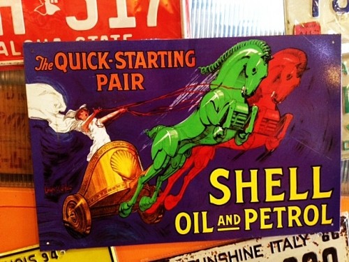 ♪入荷！ＳＨＥＬＬ シェル ブリキ看板♪